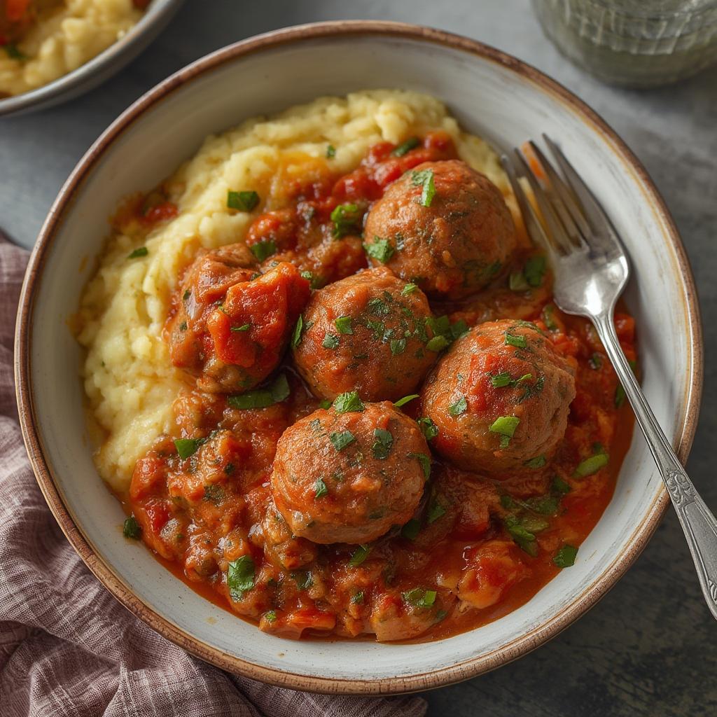 Simple Low Carb Turkey Meatballs With Veggie Mash 78