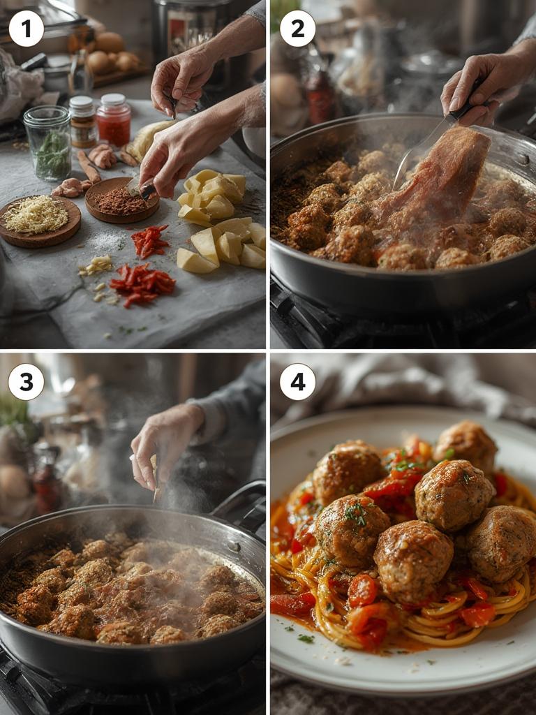 Simple Low Carb Turkey Meatballs With Veggie Mash 80