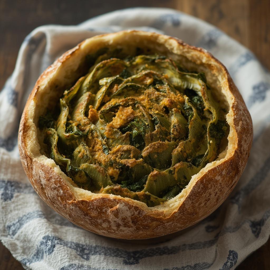 Spinach Artichoke Bread Bowl 5