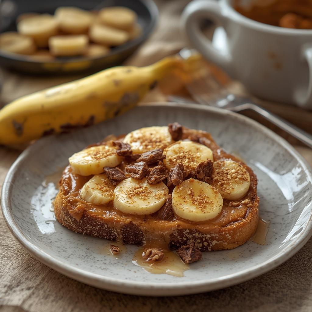 3-Ingredient Peanut Butter Banana Toast for Lazy Mornings : Ridiculously Easy ! 4 Finished peanut butter banana toast