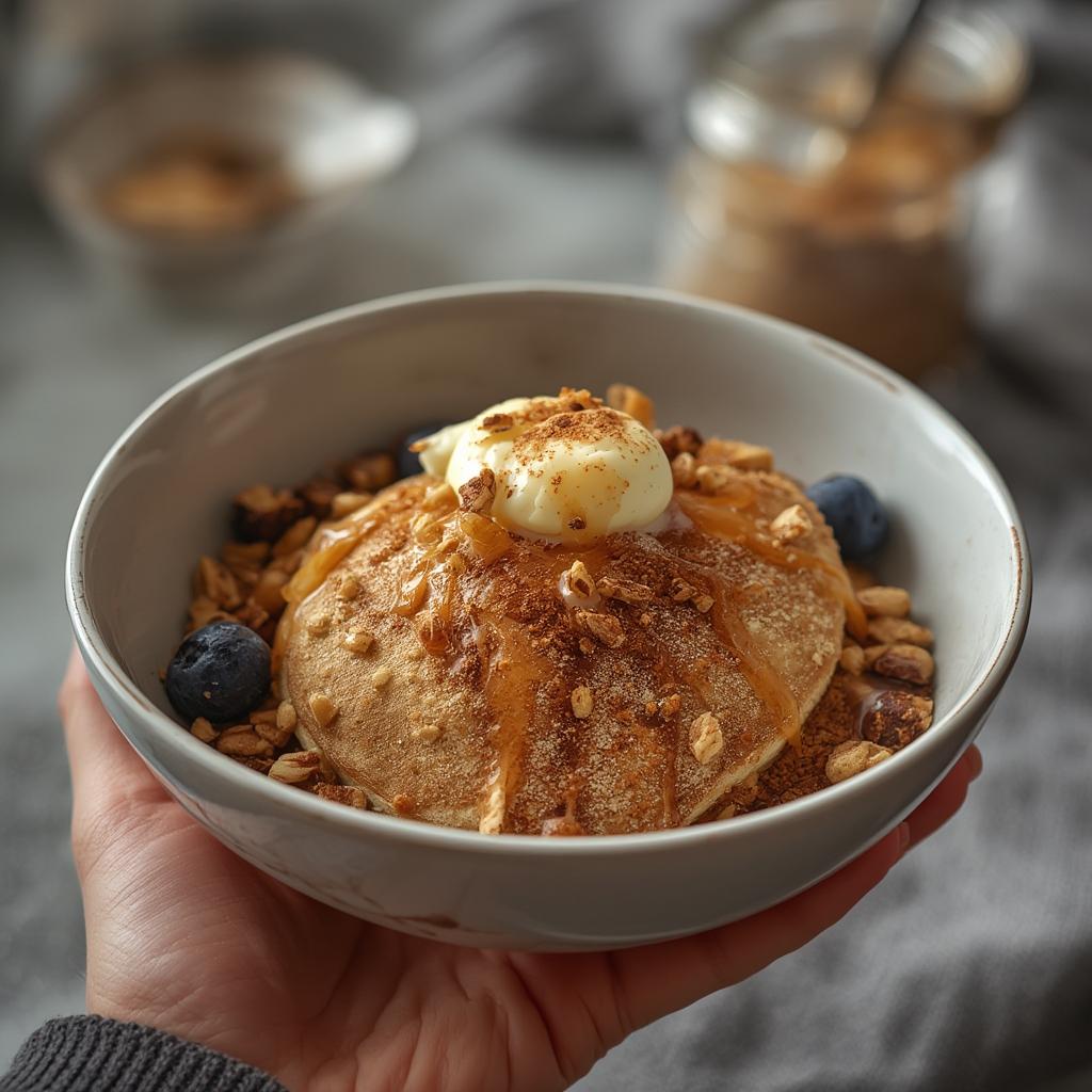Baked Protein Pancake Bowl 2