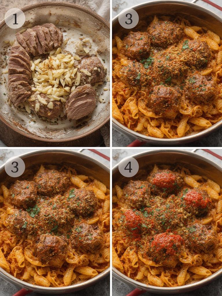 Cajun Steak Bites with Pasta 5