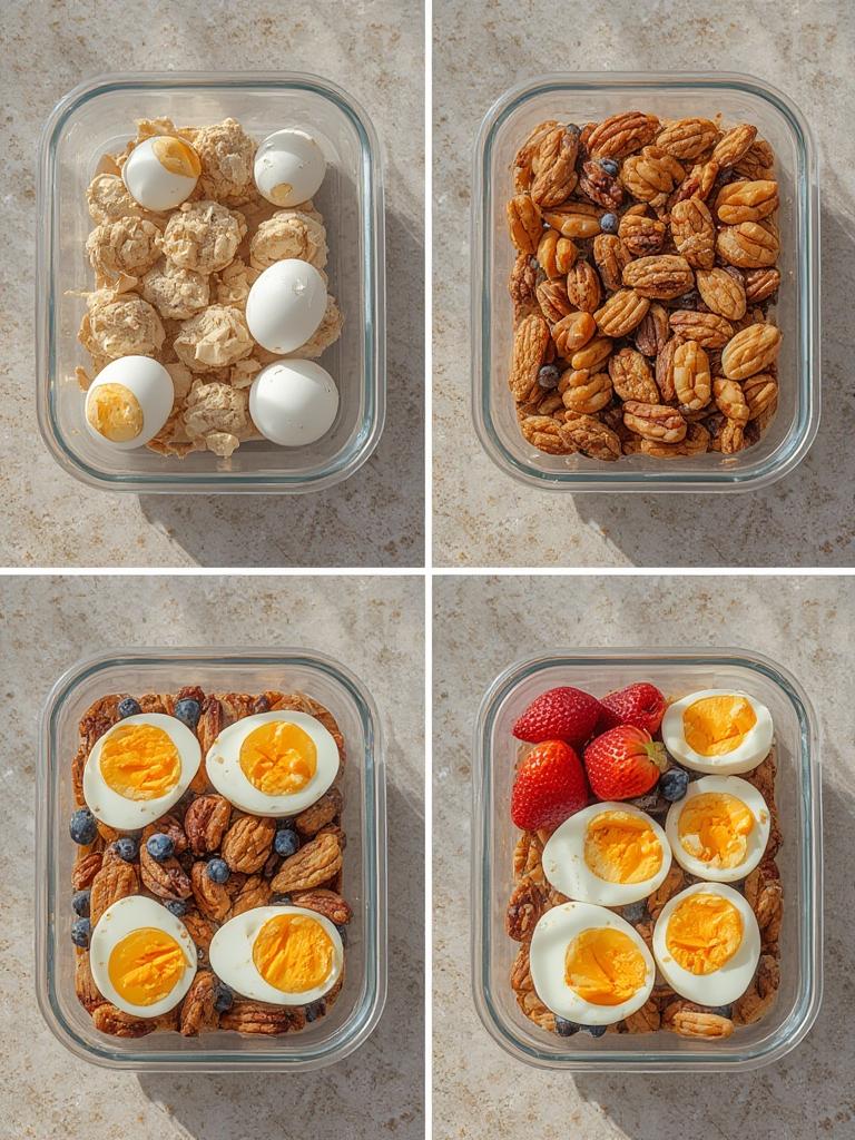 Healthy Breakfast Snack Box : Power Up Your Day with Boiled Eggs, Fruit & Nuts! 3 Healthy breakfast snack box with boiled eggs fruit and nuts 2