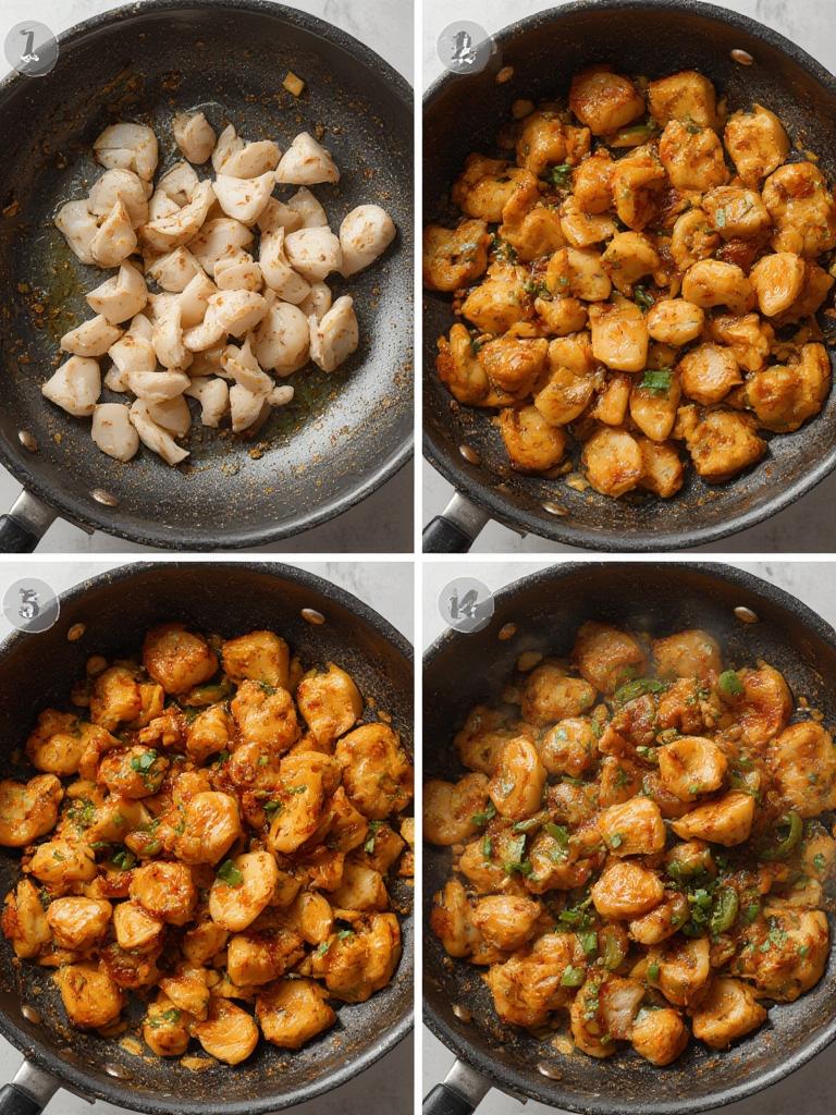 Cooking Honey Garlic Chicken Stir-Fry in a wok