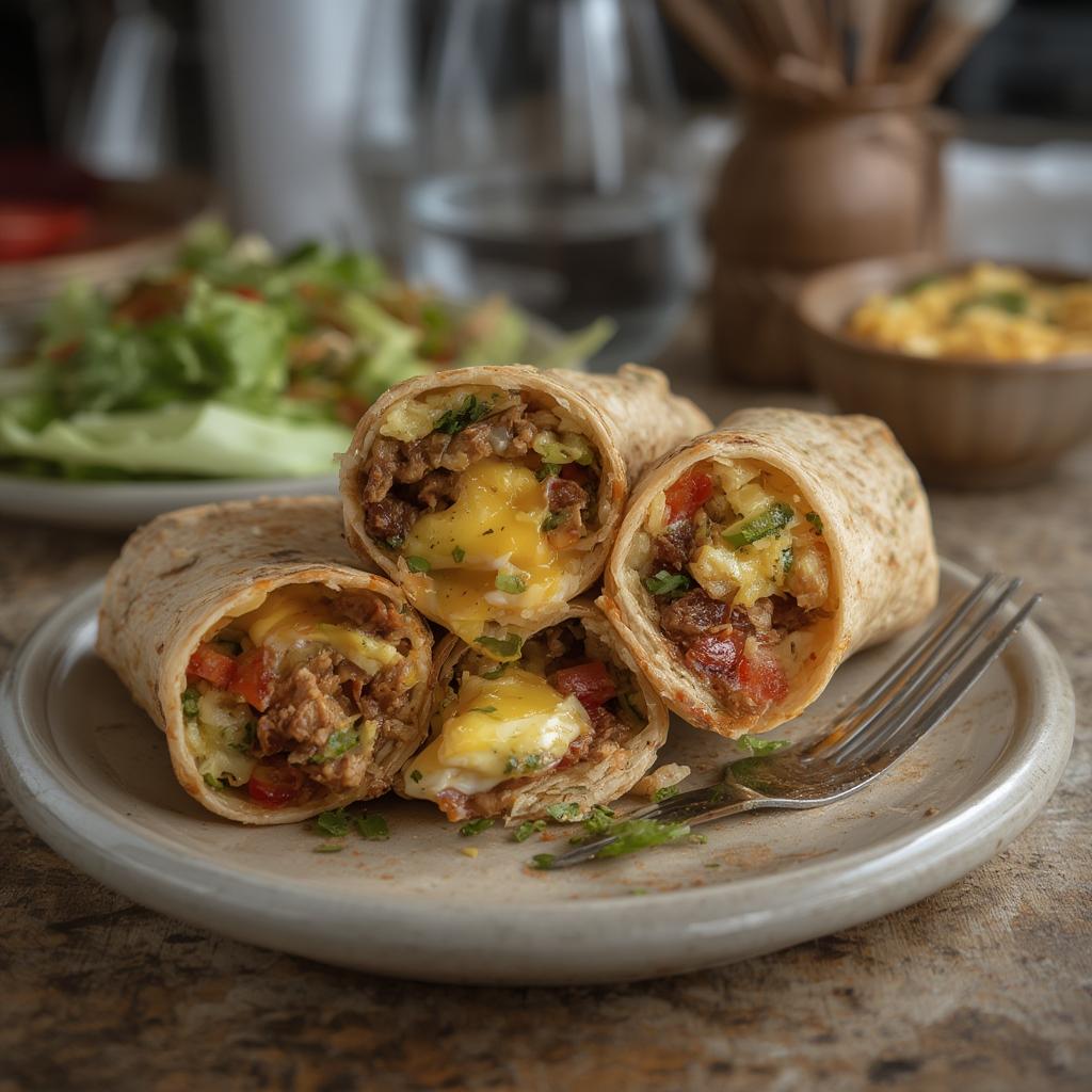 Make ahead veggie packed breakfast burritos for the week