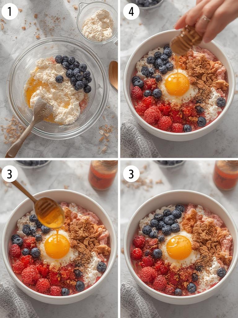 Quick Cottage Cheese & Berry Breakfast Bowl with Honey: Delicious Morning Bliss! 3 Assembling the breakfast bowl