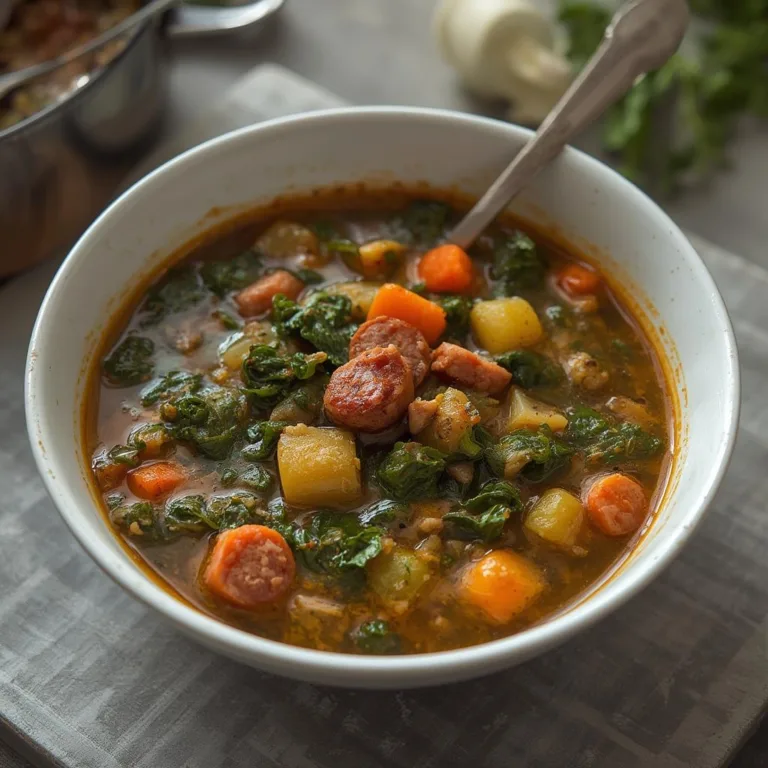 Smoked Sausage Kale Soup