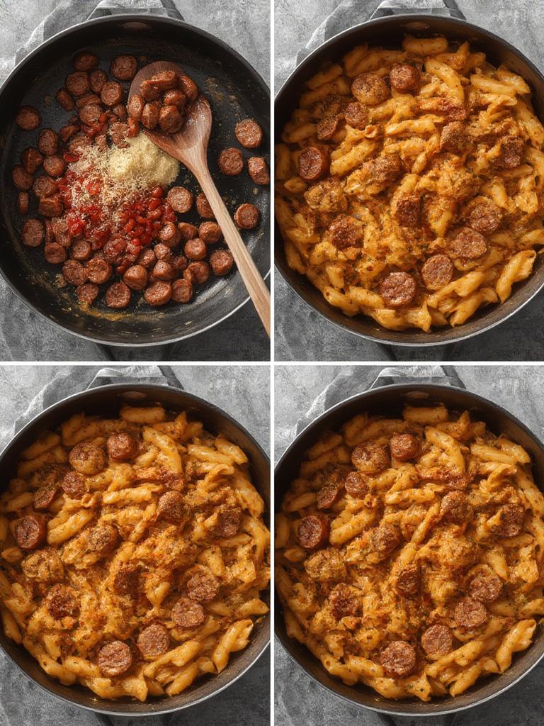 Smoked Sausage Skillet Pasta 2