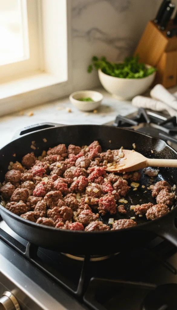 The 30-Minute Skillet Lasagna Hack (No Tedious Layering Required!) 2 Original prompt cooking 202602141123