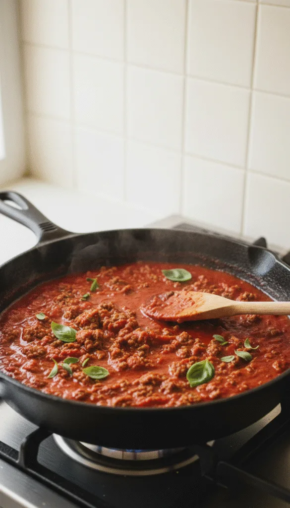 The 30-Minute Skillet Lasagna Hack (No Tedious Layering Required!) 3 Original prompt tomato 202602141123