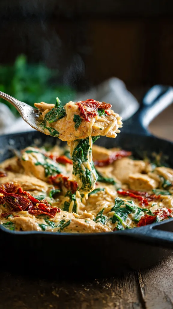 original skillet with creamy tuscan chicken and or