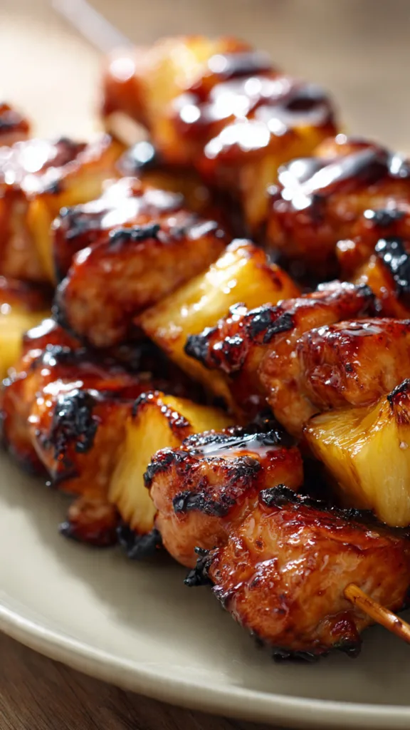 original teriyaki chicken pineapple skewers pinter